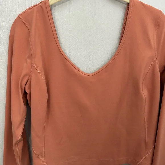 Lululemon Align Long Sleeve Scoop Back Top – Copper Brown, Size US 10 - Picture 4 of 4